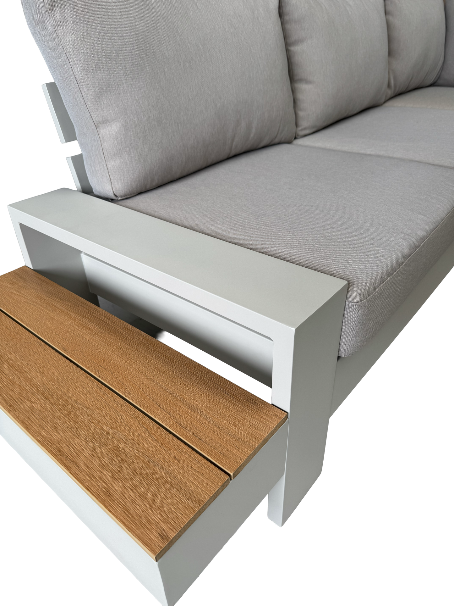 Lucian Aluminium & Polywood Outdoor Sofa Set White