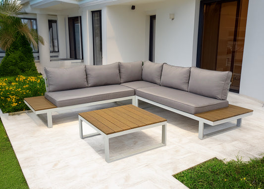 Ella aluminium outdoor lounge & coffee table