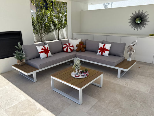 Ella aluminium outdoor lounge & coffee table