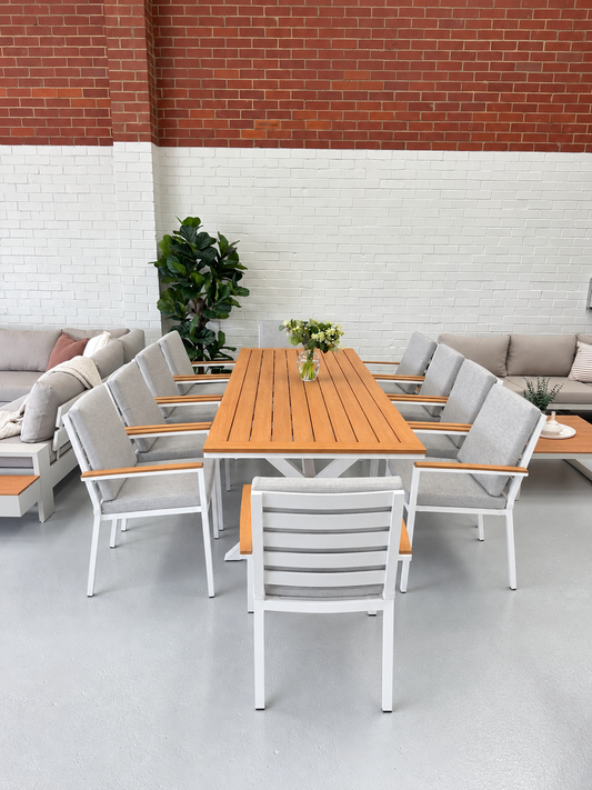 Costello Teak 2.6m Outdoor Dining Set – 10 Seater (Copy)