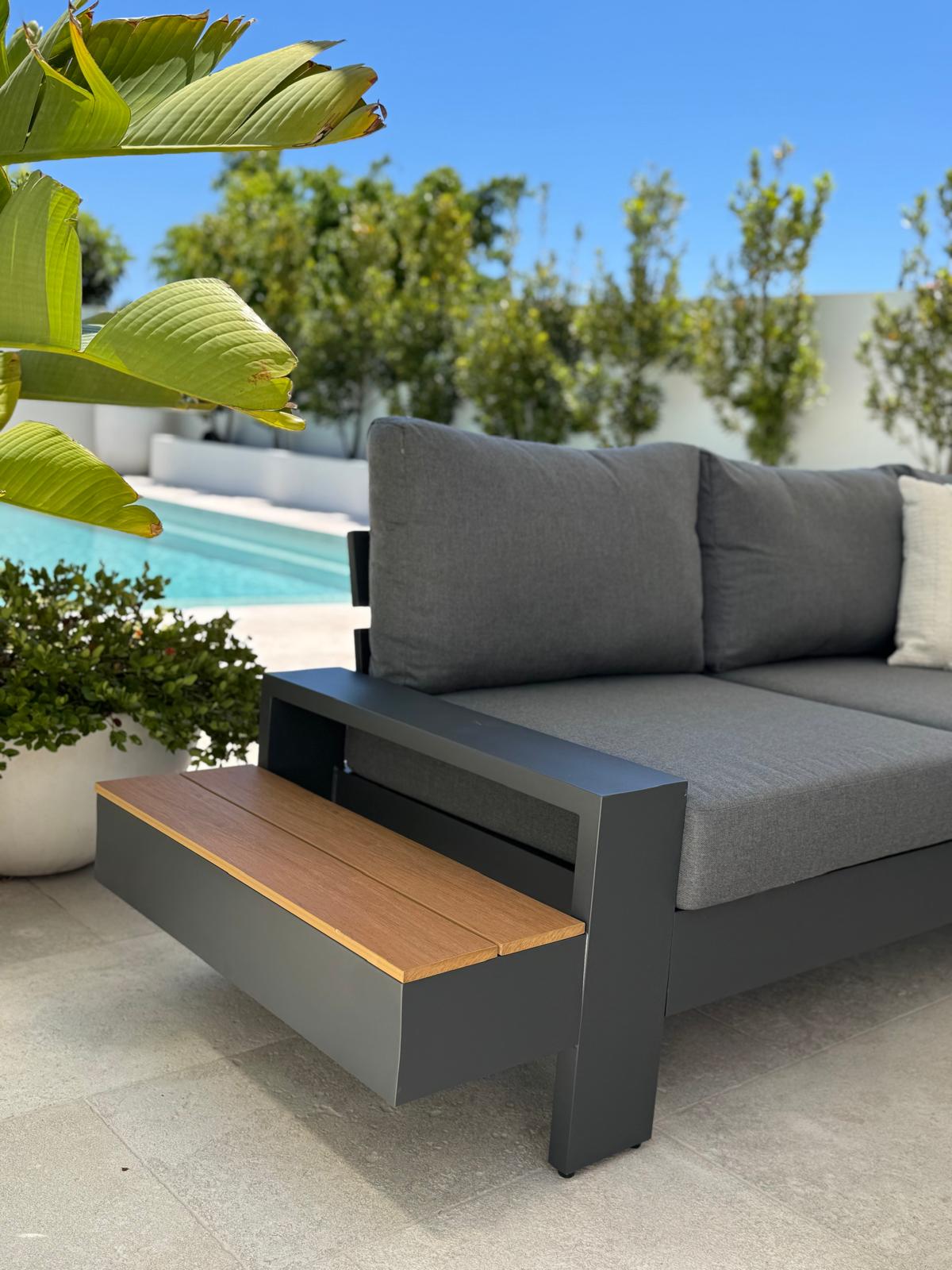 Lucian Aluminium Outdoor Sofa Set Black
